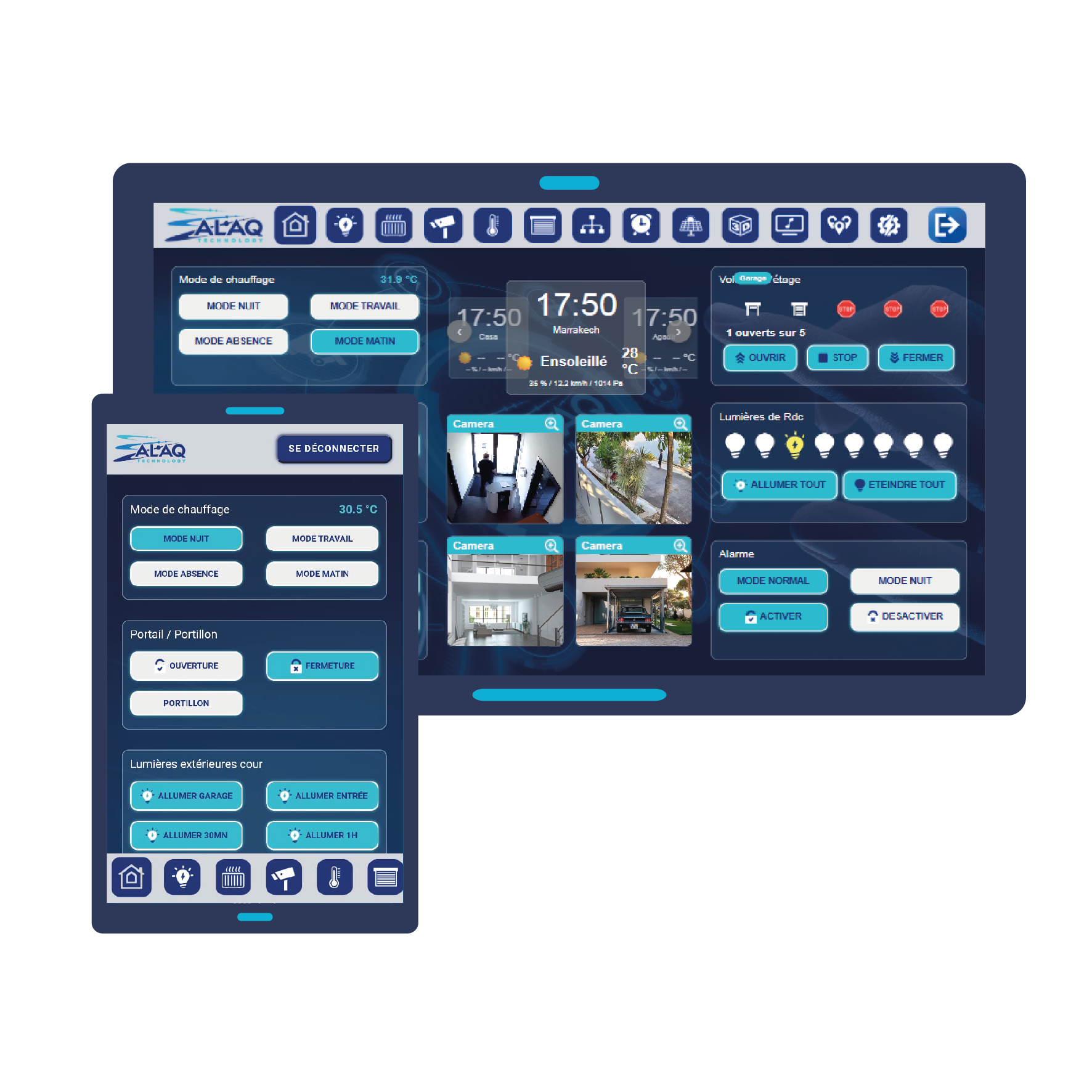 Application domotique filaire Maroc